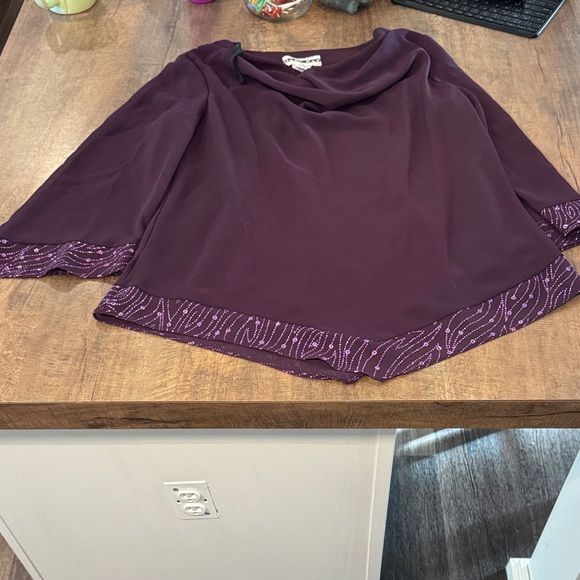 Dana Kay Deep Purple Women's Blouse - Picture 1 of 3